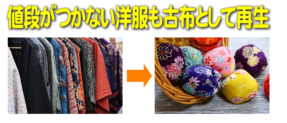 値段がつかない洋服も古布として再生